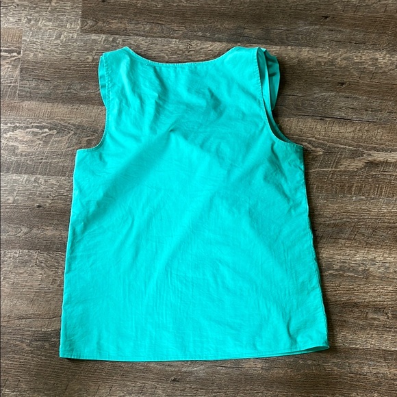 LOFT Blue Ruffled Tank Top - Picture 3 of 3